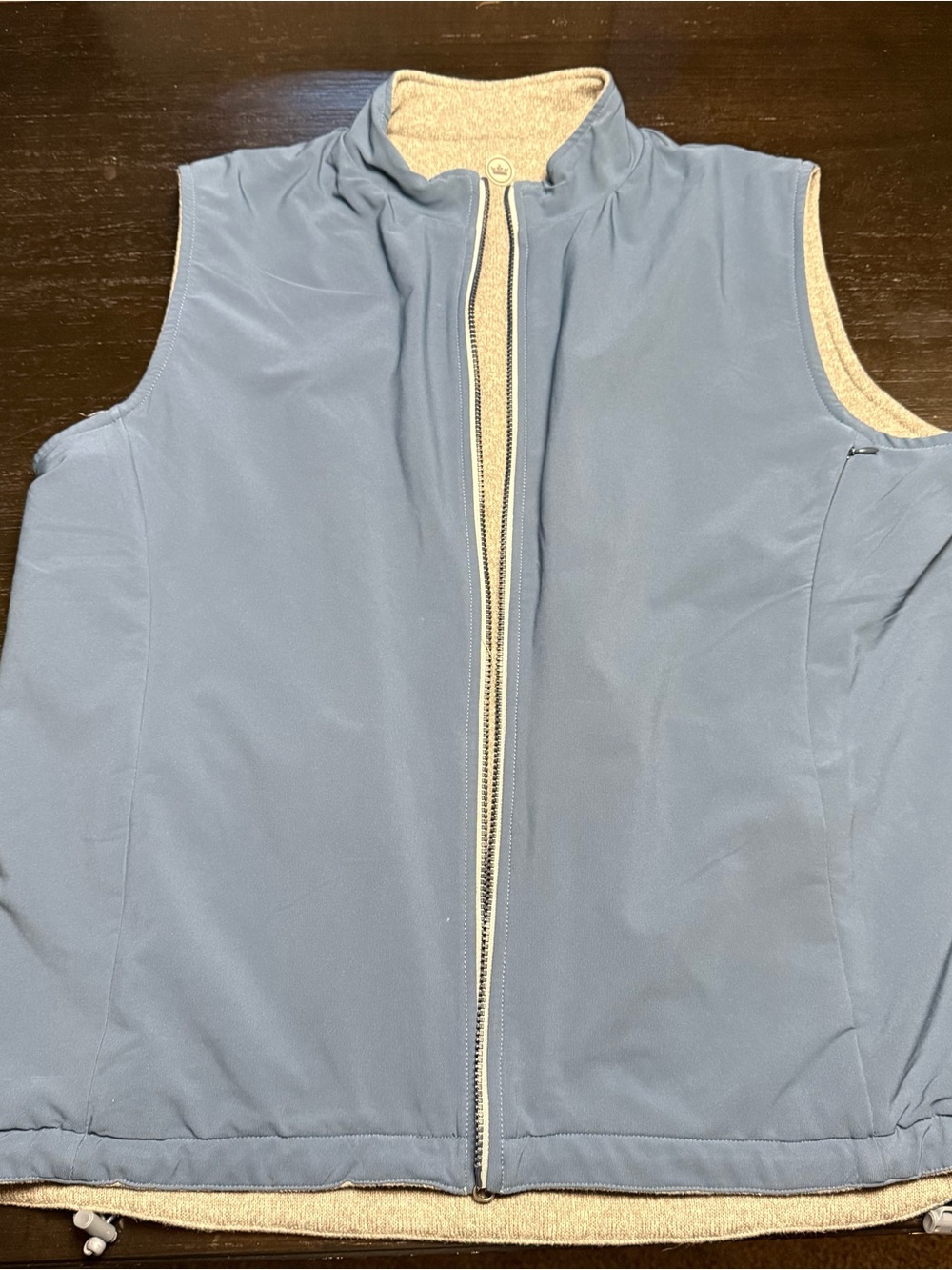 Peter Millar Reversible Blue Vest with Cream Lining